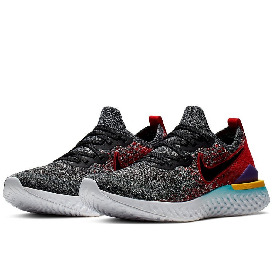 Nike 0 Epic React Flyknit - Running Men's White Black Shoes Size
