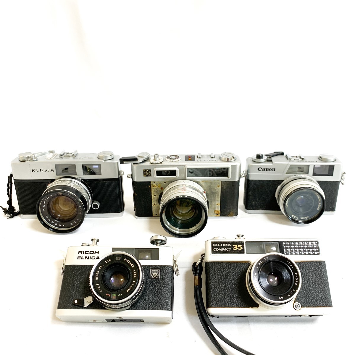 レンジファインダー 5台まとめ売り Canon Yashica Ricoh Konica Fujica