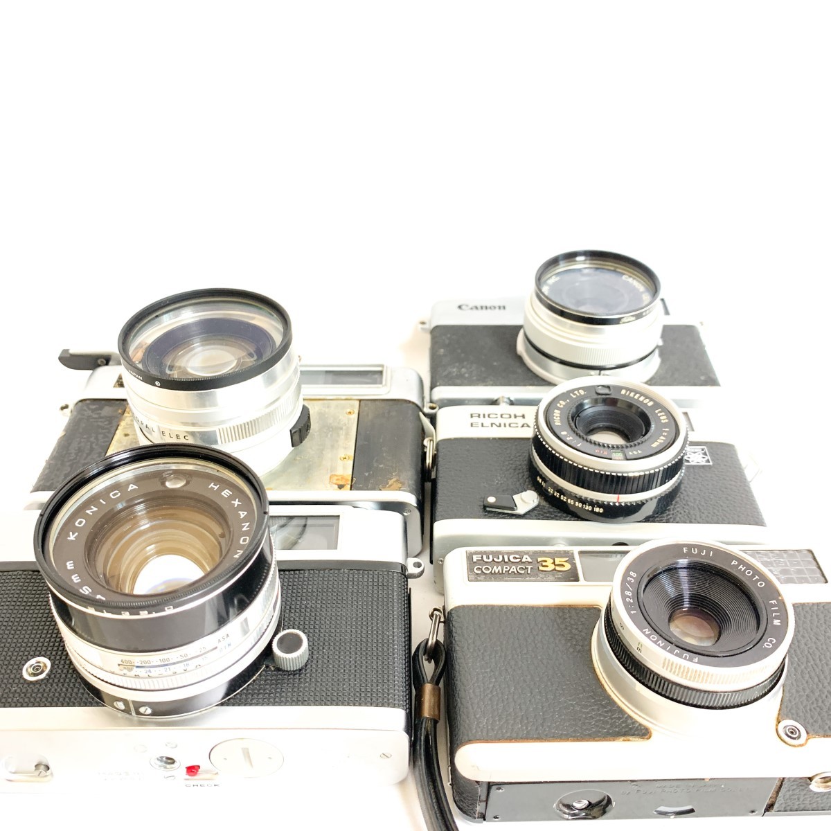 レンジファインダー 5台まとめ売り Canon Yashica Ricoh Konica Fujica