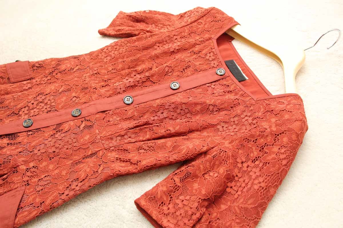 6 319 ウエストゴム総レース編み半袖ワンピース 定価23 000円 税 Mサイズ 売買されたオークション情報 Yahooの商品情報をアーカイブ公開 オークファン Aucfan Com