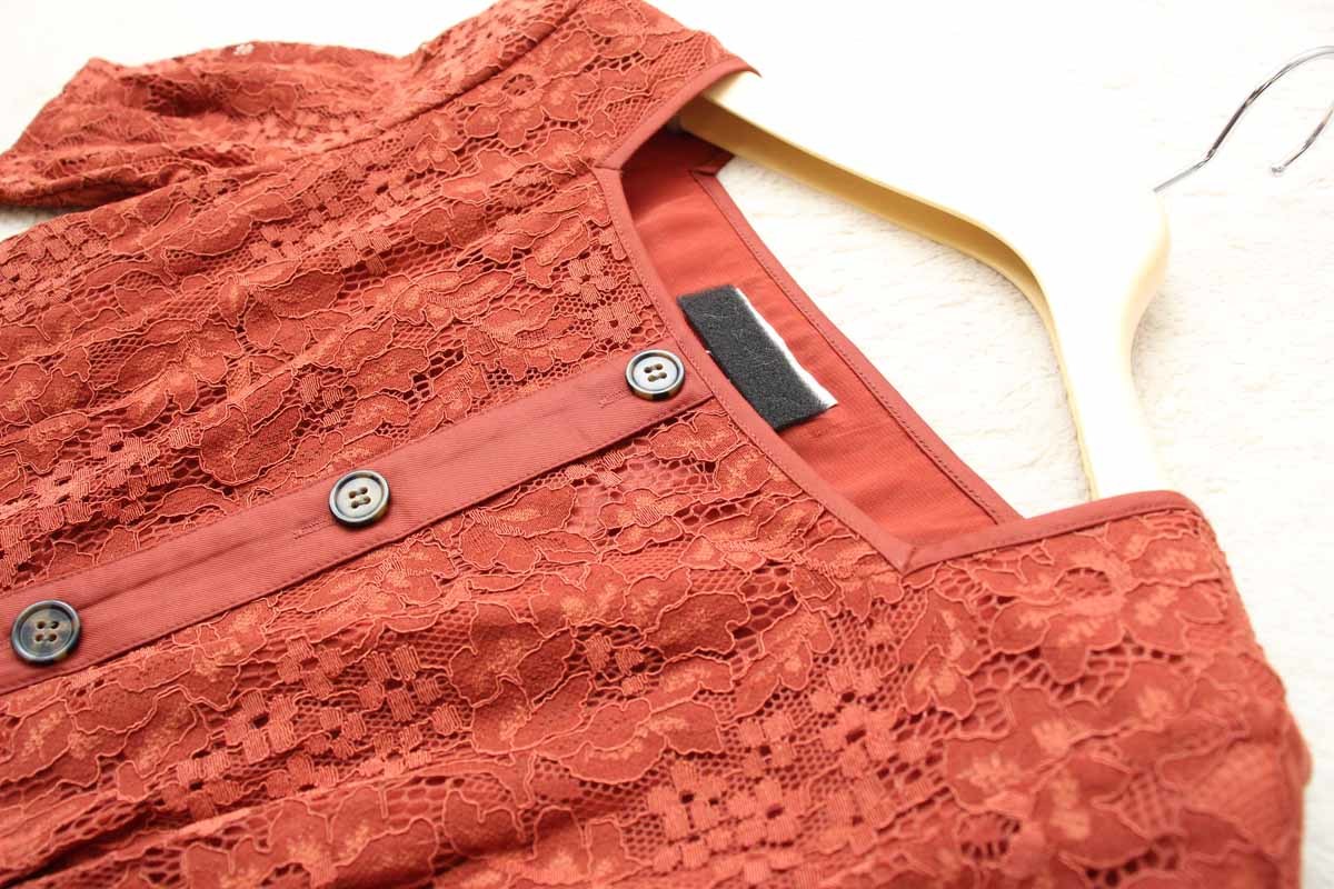 6 319 ウエストゴム総レース編み半袖ワンピース 定価23 000円 税 Mサイズ 売買されたオークション情報 Yahooの商品情報をアーカイブ公開 オークファン Aucfan Com