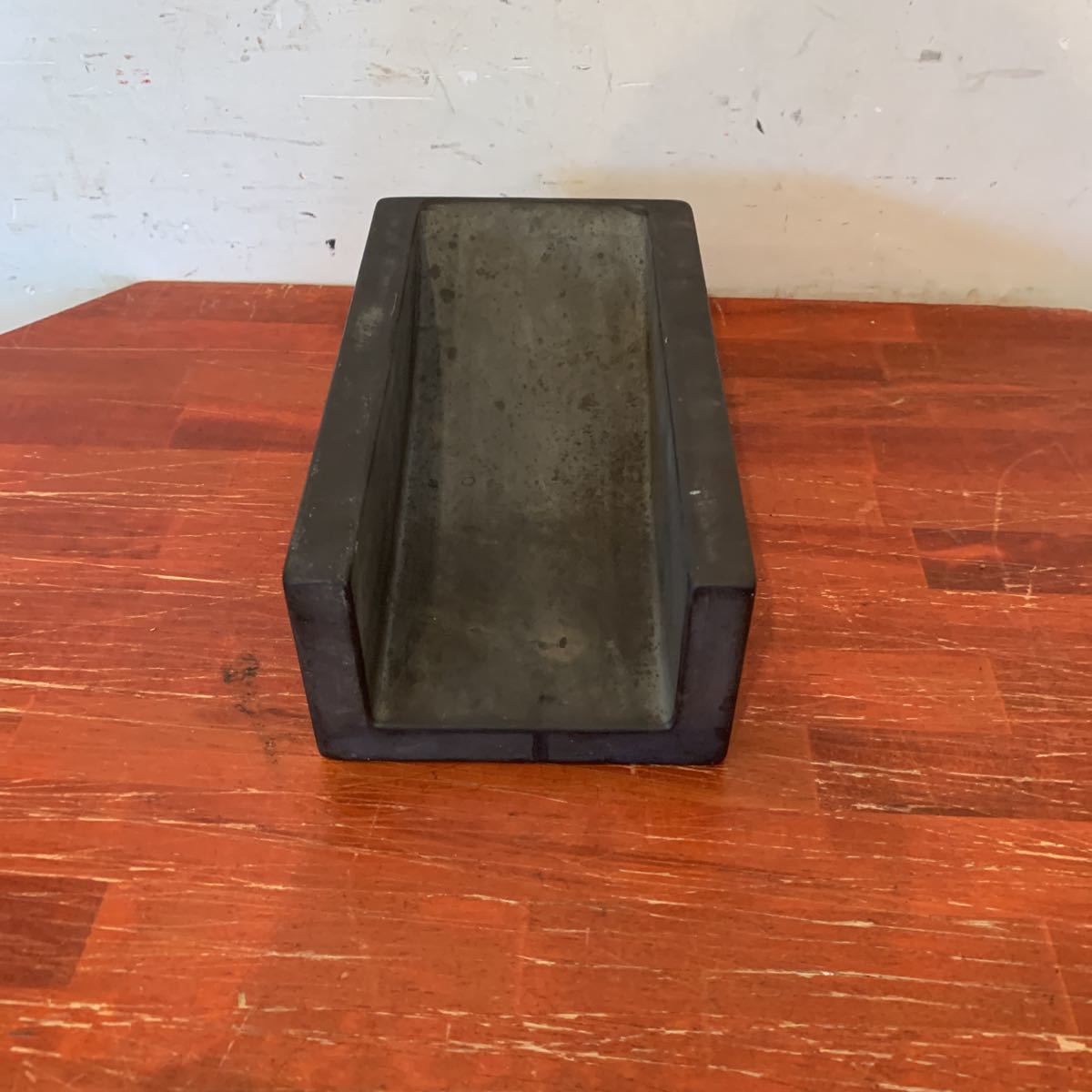 1000円～ 中国古玩 子畏珍 硯 約3.2㎏ 書道具 中国美術 3辺約60cm 2026