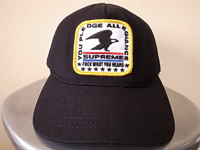 新作登場，限定セール 2008年 08SS SUPREME シュプリーム Pledge Allegiance Trucker 5-Panel Mesh Cap 5パネル メッシュキャップ キャップ ブラック黒 CSA(帽子)｜売買されたオークション情報、yahooの商品情報をアーカイブ公開 - オ 服飾小物