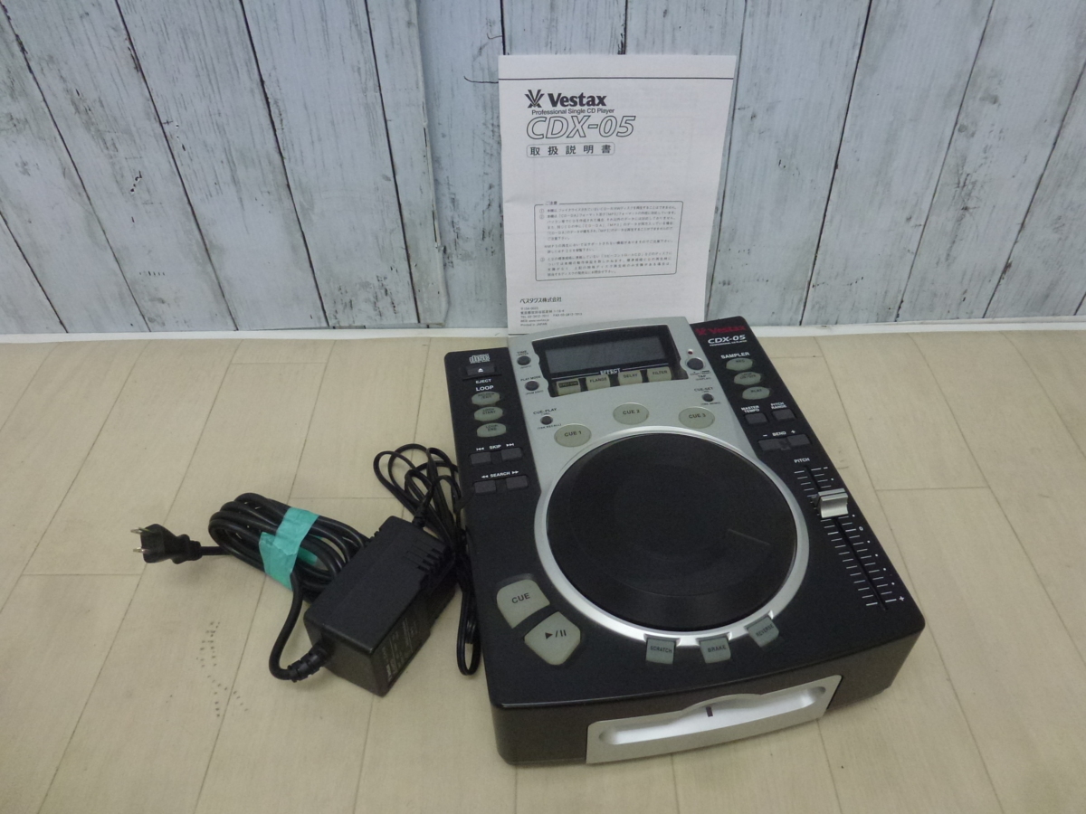 Vestax CDX-05 プロフェッショナルCDプレーヤー ブラック スクラッチ