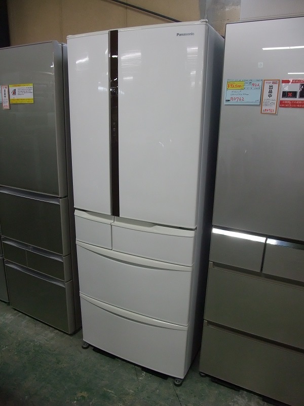 R1258) パナソニック 6ドア NR-FVF452-W 451L 2017年製! 冷蔵庫 店頭 R1258) パナソニック 6ドア NR-FVF452-W 451L 2017年製! 冷蔵庫 店頭