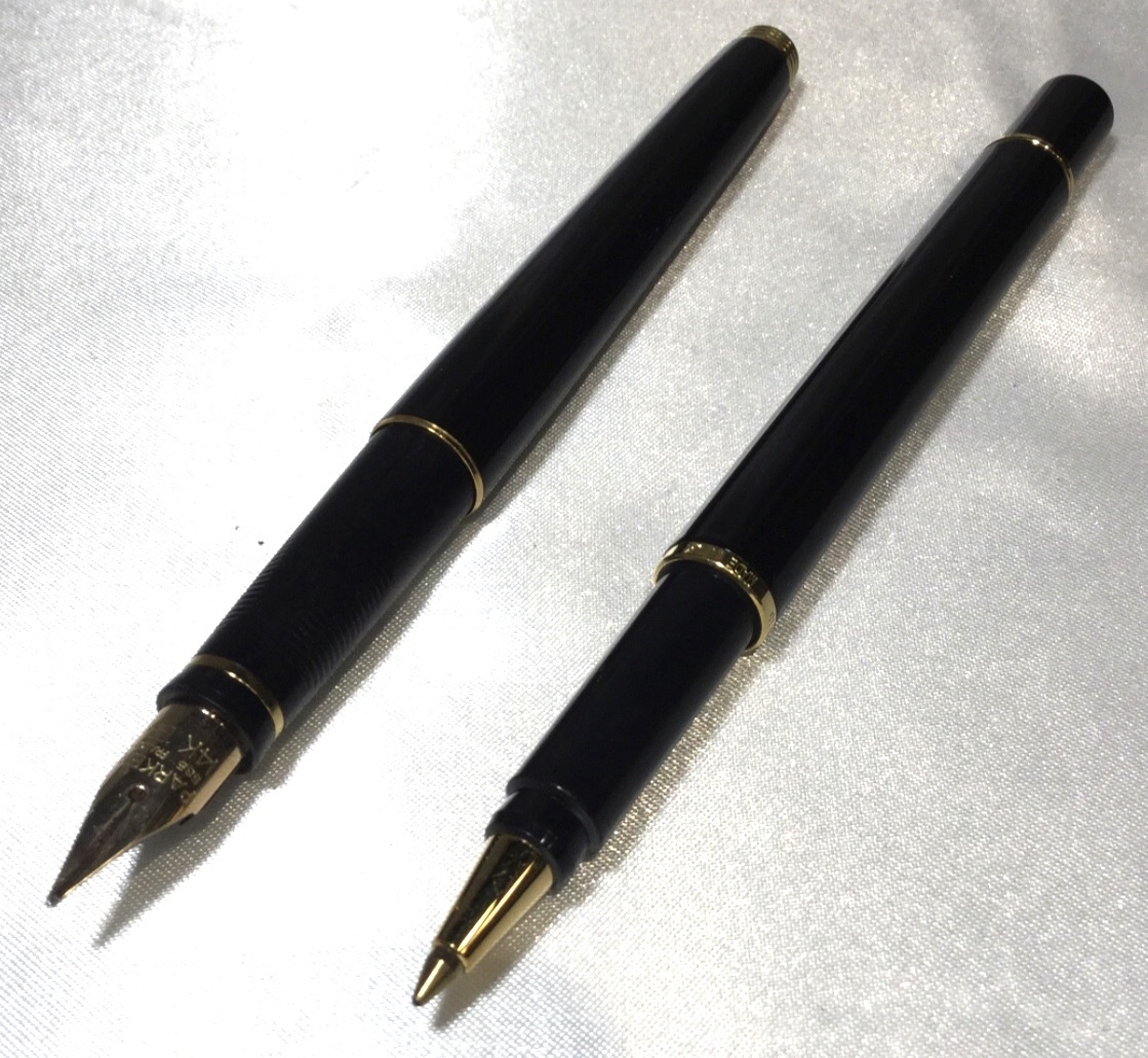 T/中古良品】PARKER パーカー 万年筆 ペン先14K-585 ボールペン 2本