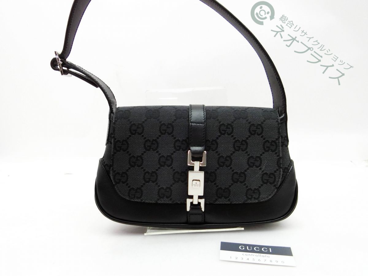 ◇S2645 GUCCI グッチ GG柄 ジャッキー金具 キャンバス × レザー ミニ 