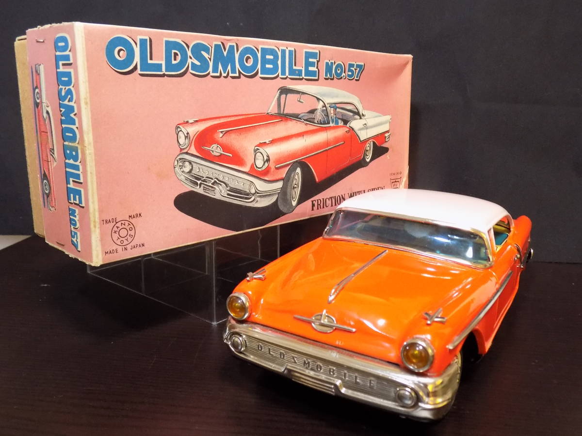 希少　米澤•イチコーWネーム　ブリキ【 OLDS. MOBILE 】フリクション なつかしのブリキ 希少・当時物 イチコー 「OLDSMOBILE No57