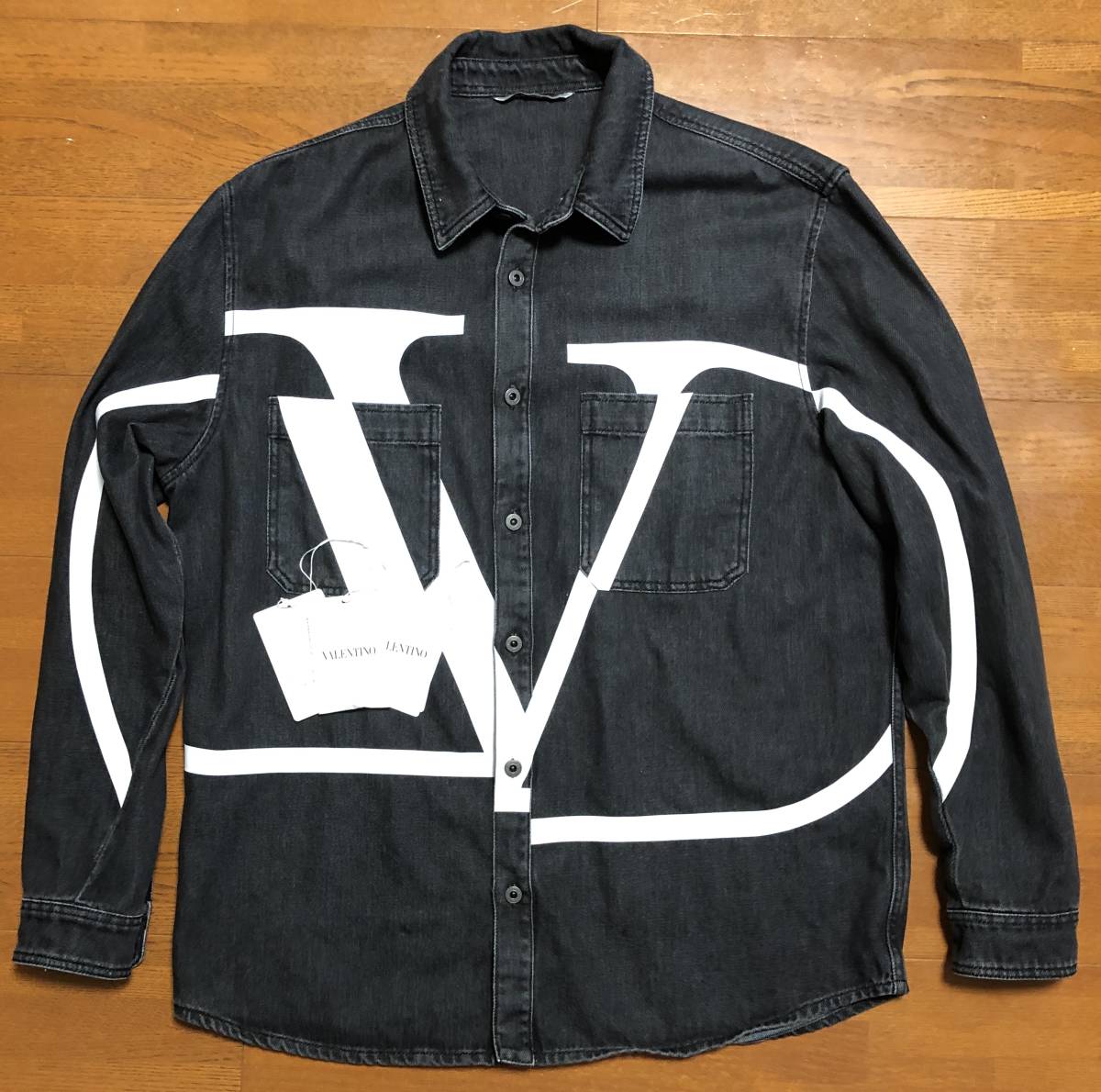 VALENTINO Denim shirt jacket V logo ヴァレンティノ Vロゴ デニム 