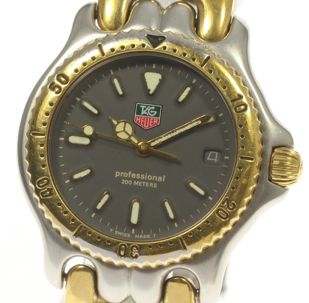 1円スタート 【TAG HEUER】タグホイヤー セル デイト S95.213M/E 