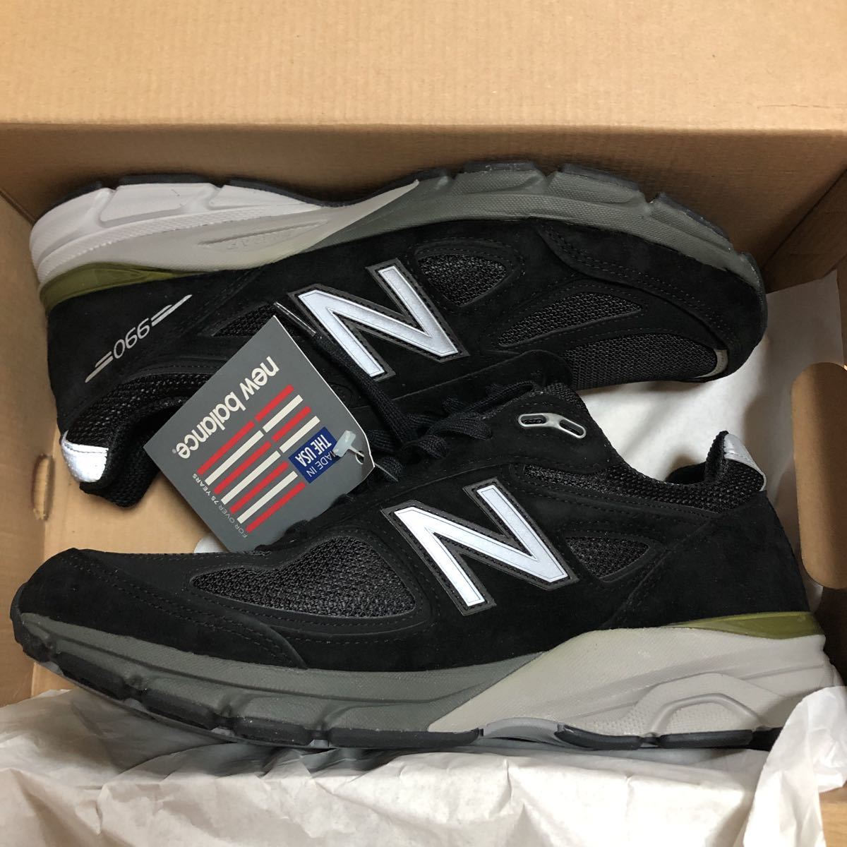 未使用 新品 New Balance 990V4 ブラック アメリカ製 USA 28cm 10 D ニューバランス M990BK4