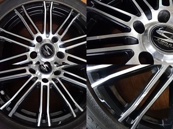 S-HOLD ホイール 17インチ 7J +48 PCD114.3 5穴 4本 ミニバン ノア  