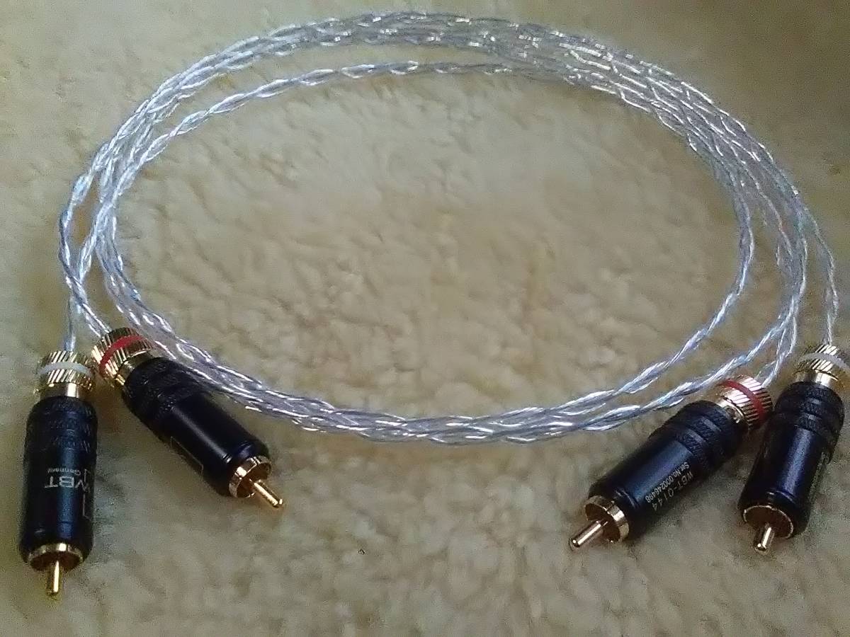 得価，本物保証 高解像度系 WBT-0144搭載 キンバースタイル 6N OCC 99.9999% 銀メッキ撚線 1.0mペア 品(RCAケーブル)｜売買されたオークション情報、yahooの商品情報をアーカイブ公開 - オークファン RCAケーブル