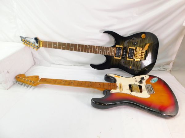 279☆ジャンク エレキギター 2本セット☆Ibanez 他☆送料1420円
