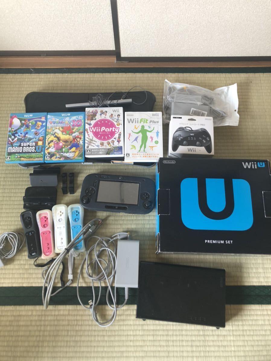 WiiU プレミアムセット ソフト4つ付き ,wiiuプレミアムセットです