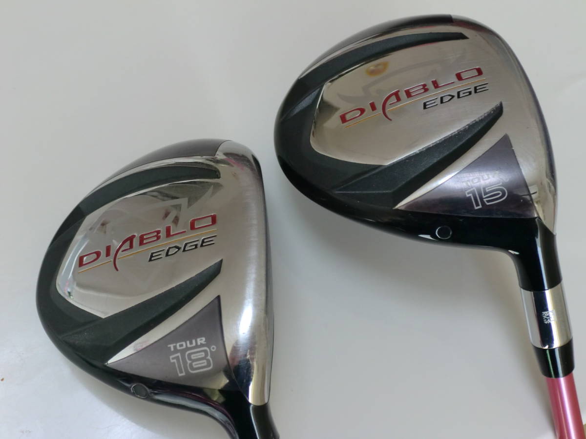 安い，豊富な ２本： スペック DIABLO EDGE TOUR ３W/15&deg; ＆ ５W/18&deg; Tour AD SL-5/SR(キャロウェイ)｜売買されたオークション情報、yahooの商品情報をアーカイブ公開 - オークファン 男性右きき用