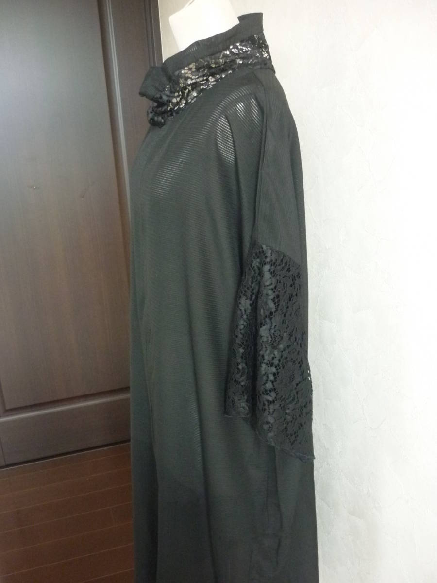 L Ll 2l 3l 4l大きいさサイズ 喪服 法事 黒フォーマルワンピース コート アンサンブルスーツに 着物リメイクワンピース 透け感 黒絽 ワンピース 売買されたオークション情報 Yahooの商品情報をアーカイブ公開 オークファン Aucfan Com