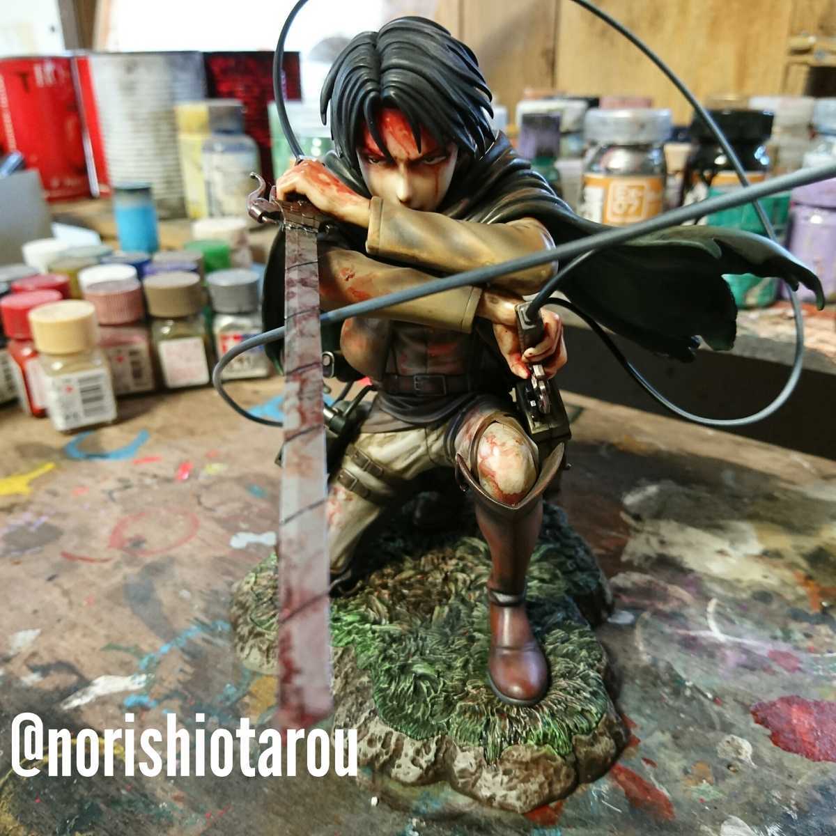 Artfx J 進撃の巨人 リヴァイ兵長 ダメージリペイント リメイク コトブキヤ フィギュア カスタムペイント Attack On Titan Figure Painting コミック アニメ 売買されたオークション情報 Yahooの商品情報をアーカイブ公開 オークファン Aucfan Com