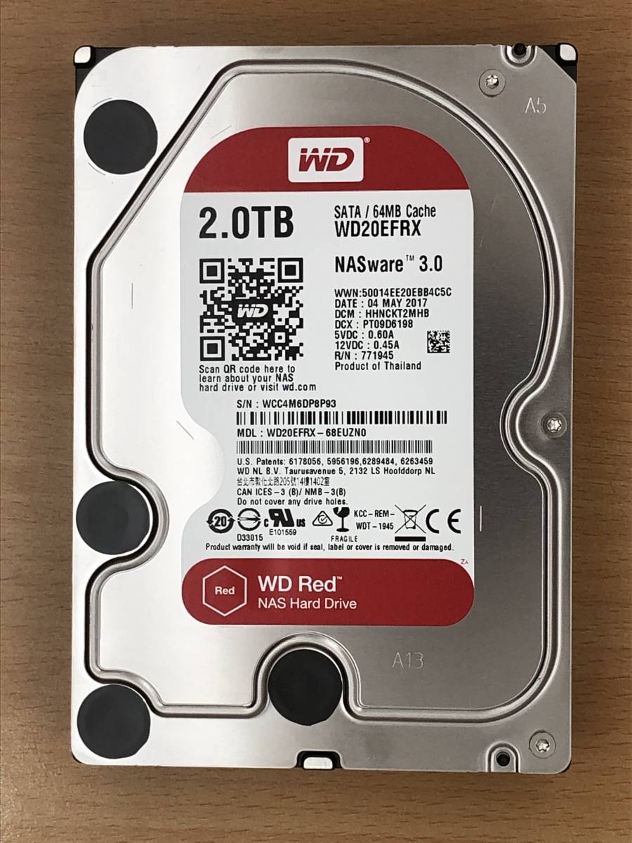 爆買い，豊富な ２ＴＢ Western Digital RED 3.5インチ 内蔵HDD 使用時間:332h SATA NAS ウエスタンデジタル 赤/WD(2TB～)｜売買されたオークション情報、yahooの商品情報をアーカイブ公開 - オークファン 3.5 SerialATA