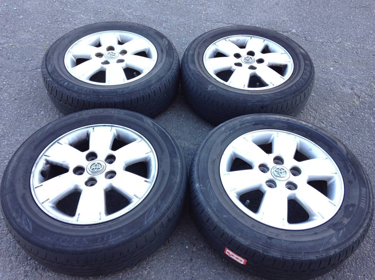 □1752□DUNLOP ダンロップ 4本セット 195/65R15 TOYOTA純正ホイール