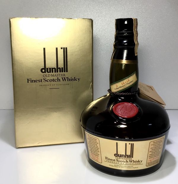 ☆~未開栓　dunhill　ダンヒル　オールドマスター　ファイネスト　750ml　箱・タグ付き~☆ オールドマスター ダンヒル dunhill 未開栓☆AY35086 箱付 43%