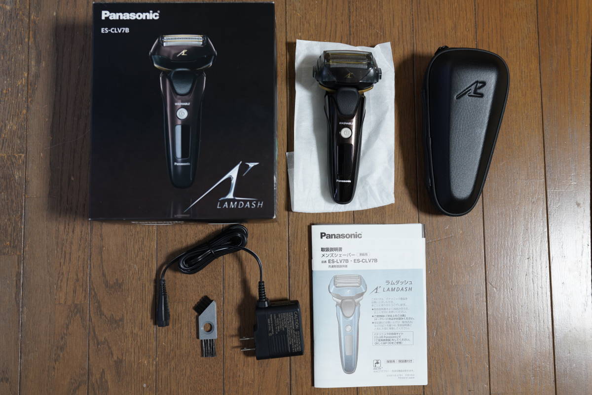 送料無料] Panasonic メンズシェーバー ラムダッシュ ES-CLV7B-T(茶