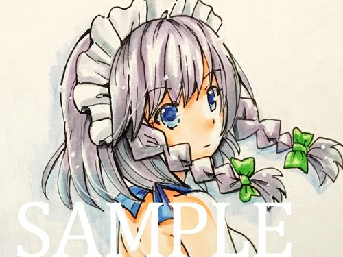 手描き☆イラスト 東方Project「十六夜咲夜・水着」(手描きイラスト