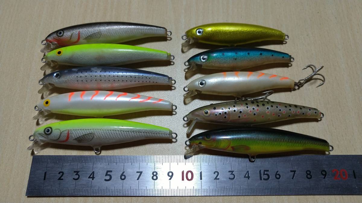 定番人気，豊富な ラパラ ロングキャスト ミノー 8 10 10個 セット シーバス 河口 チヌ メバリング メバル サーフ ヒラメ ショアジギ 小型 青物 淡水 バス(ミノー)｜売買されたオークション情報、yahooの商品情報 海水