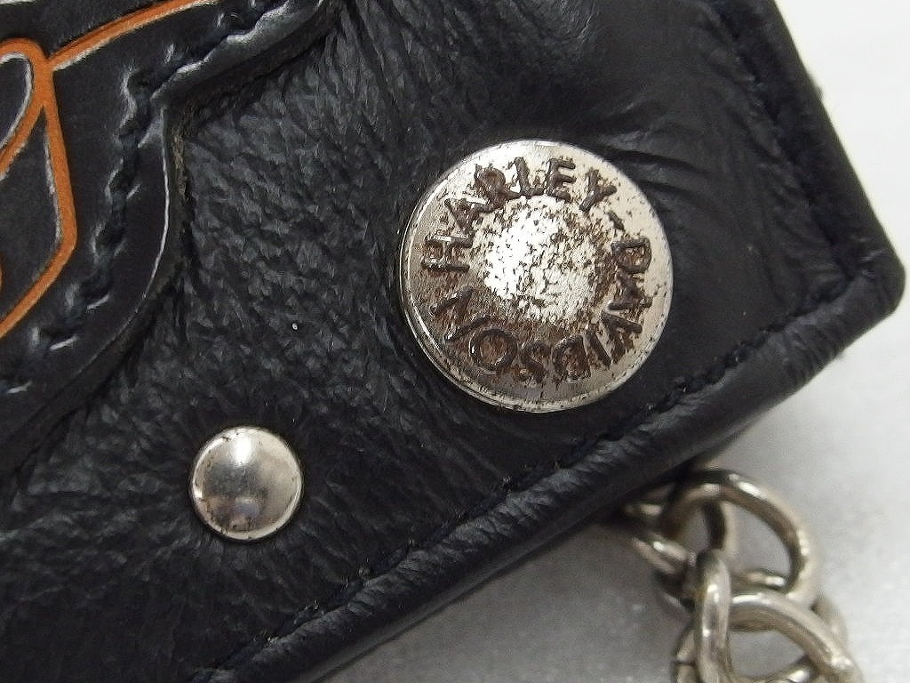 ハーレーダビッドソン HARLEY DAVIDSON レザー財布 三つ折りウォレット