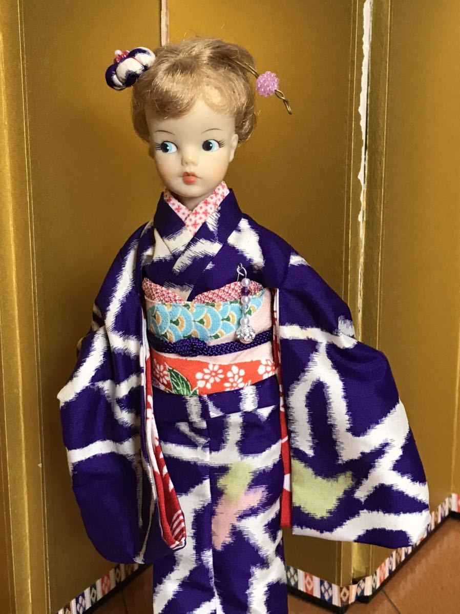 お洒落なタミーちゃん☆銘仙正絹振袖着物☆華やか大正ロマン | kimono