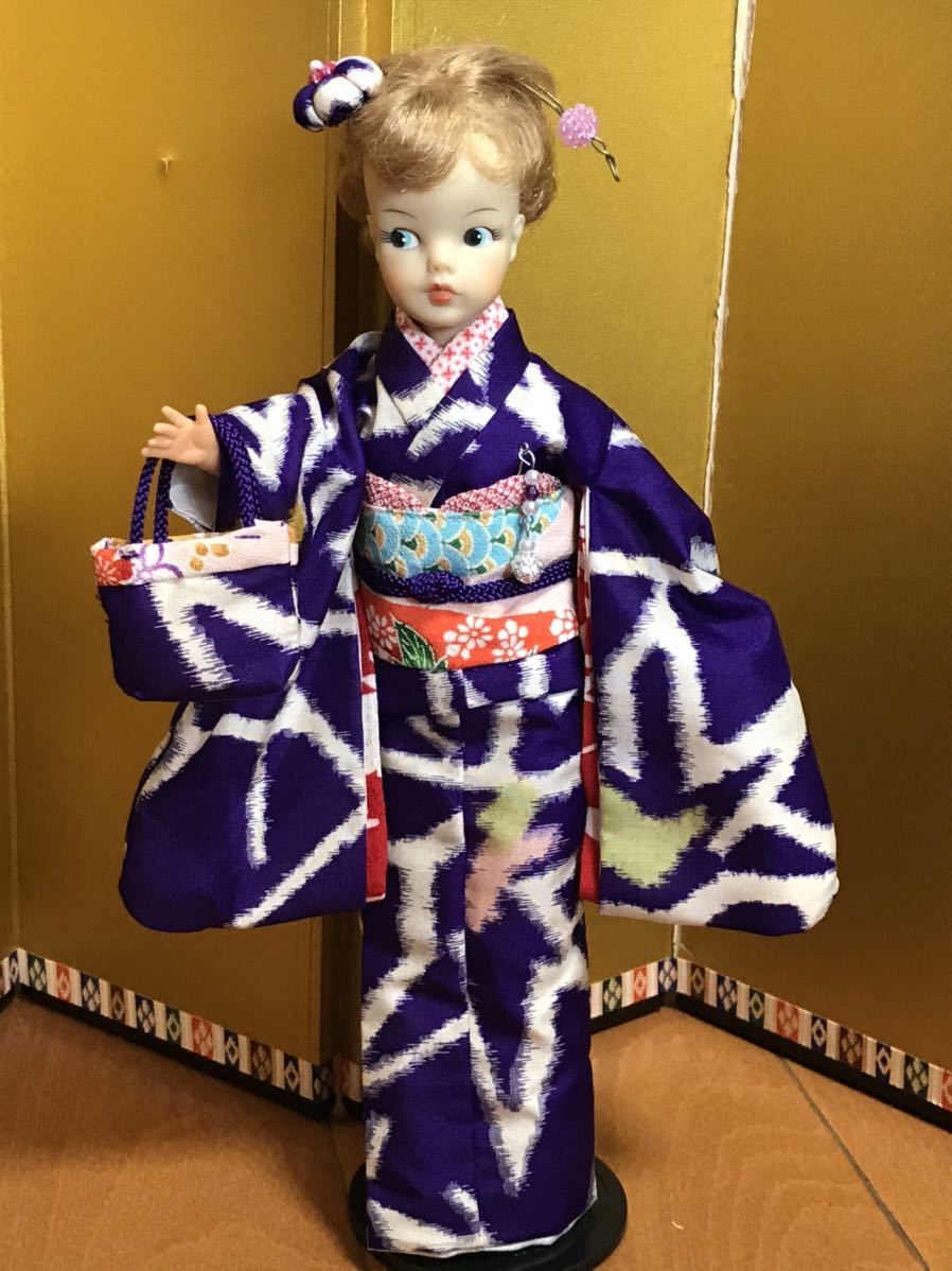お洒落なタミーちゃん☆銘仙正絹振袖着物☆華やか大正ロマン | kimono