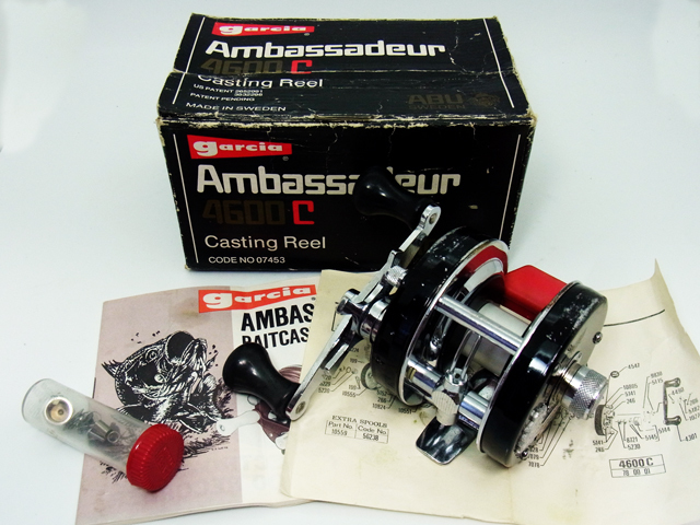 ゜))彡 アブ ABU Ambassadeur 4600C 1978年製 赤ベロ!!! ナロー