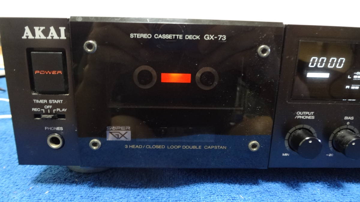 ジャンク ステレオカセットデッキ AKAI アカイ GX-73 オーディオ機器