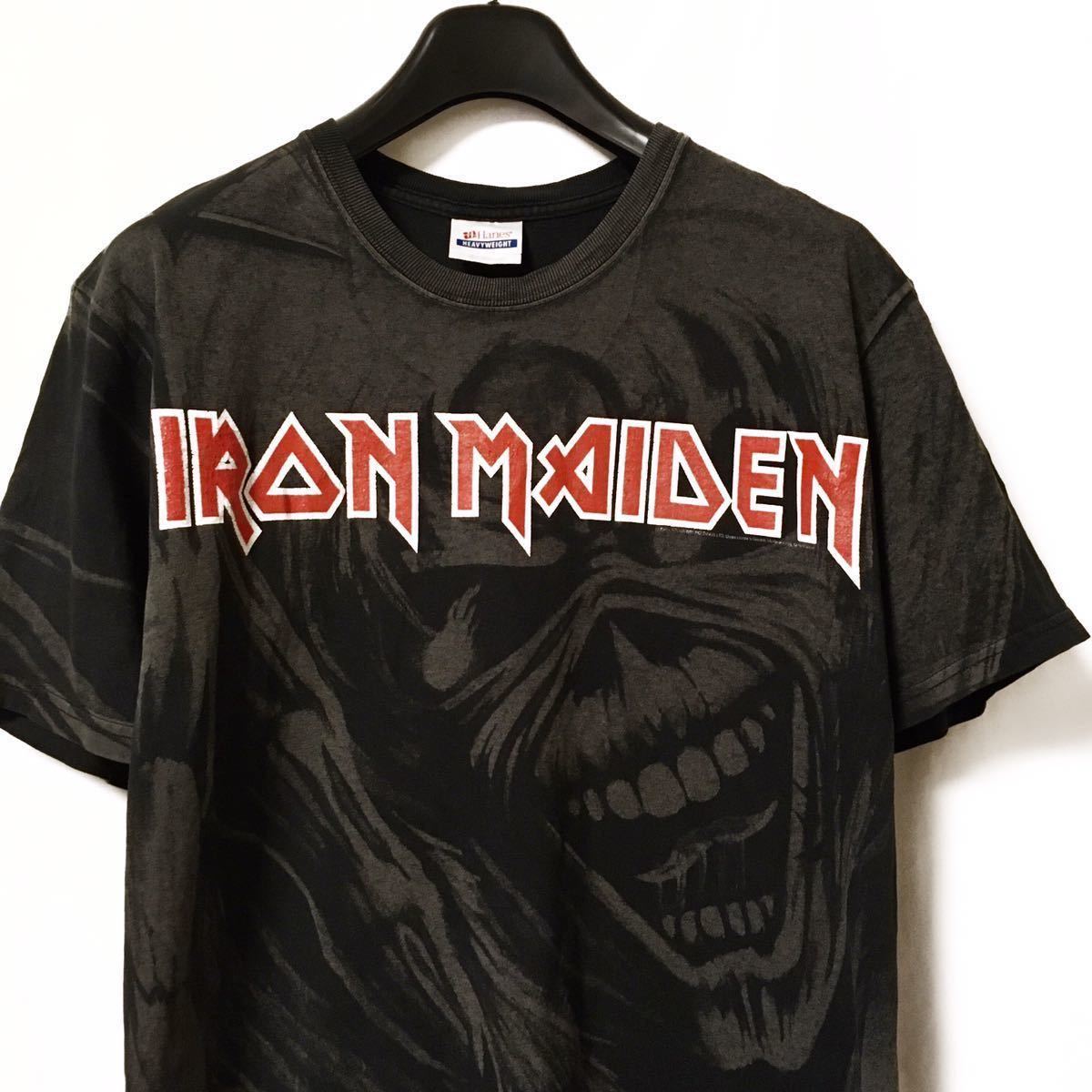 00s IRON MAIDEN アイアンメイデン 総柄 ビンテージ バンド Tシャツ