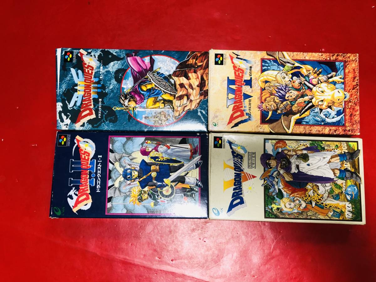 ドラゴンクエスト 1 2 3 5 6 Ⅰ Ⅱ Ⅲ Ⅴ Ⅵ 箱説ハガキ付 4本 セット 