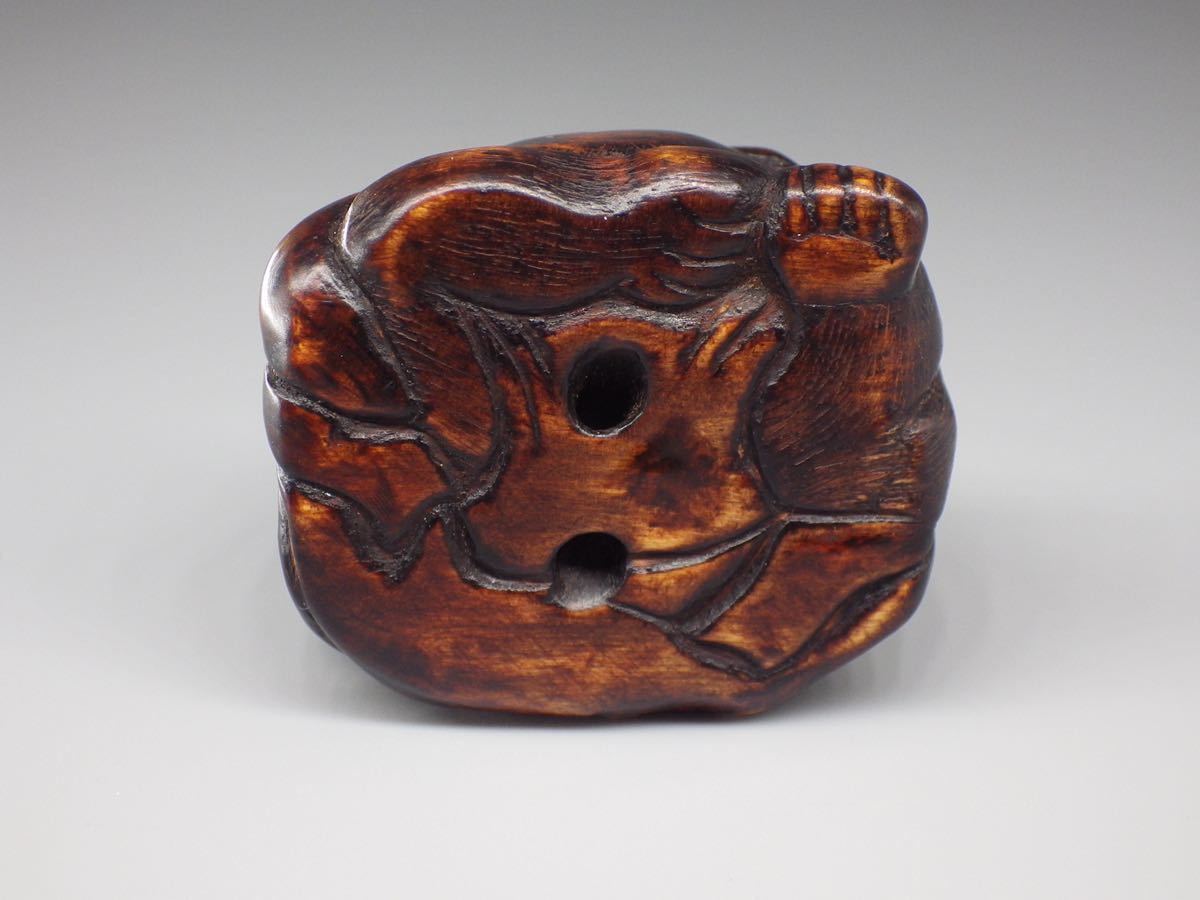 木彫 狸根付(根付)｜売買されたオークション情報、yahooの商品情報を