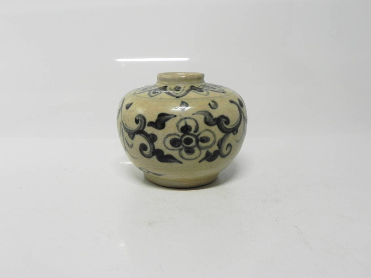 希少 【壷】 安南 染付小壷（15～16世紀） 15世紀～16世紀 安南染