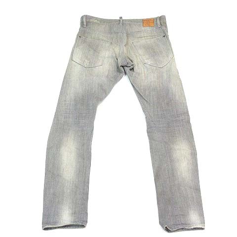ディースクエアード DSQUARED2 デニムパンツ ジーンズ ペイント加工 ダメージ加工 ボタンフライ グレー 44 ボトムス ☆AA★ ※H DSQUARED2 デニムパンツ ディースクエアード サイズ:46 インディゴ DSQUARED2（ディースクエアード）