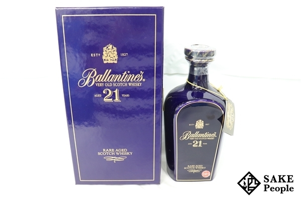700ml 21年 バランタイン ◇注目! 青陶器 43% 箱 青陶器ボトル レトロ