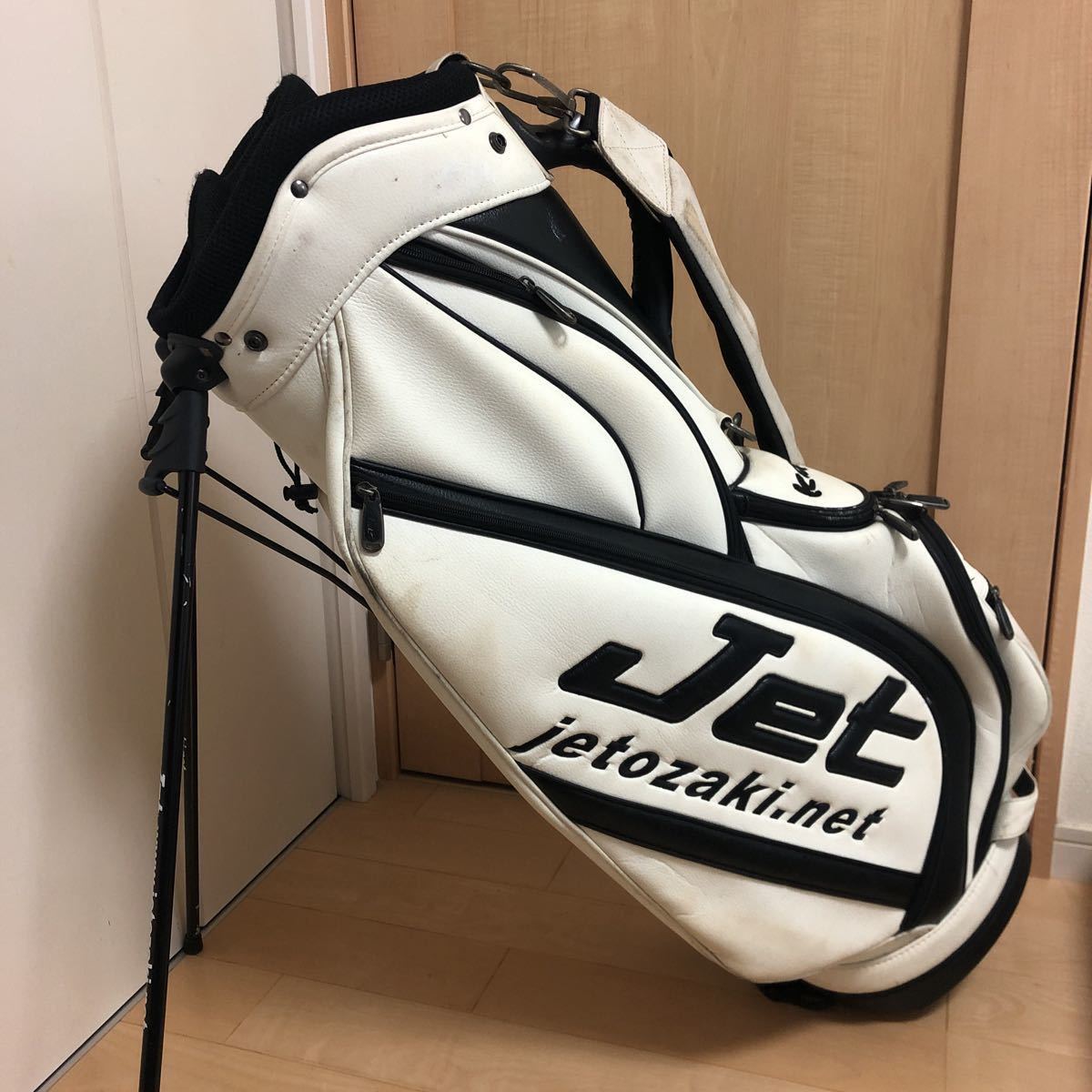 尾崎健夫キャディバック 1円～☆限定☆JET☆尾崎健夫☆スタンドキャディバッグ☆レア☆キャディ