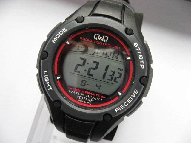■新品　シチズン　Q&Q　ソーラー電波時計【MHS6-300】１/１００　クロノグラフ　アラーム　ライト　10気圧防水　税込■_3