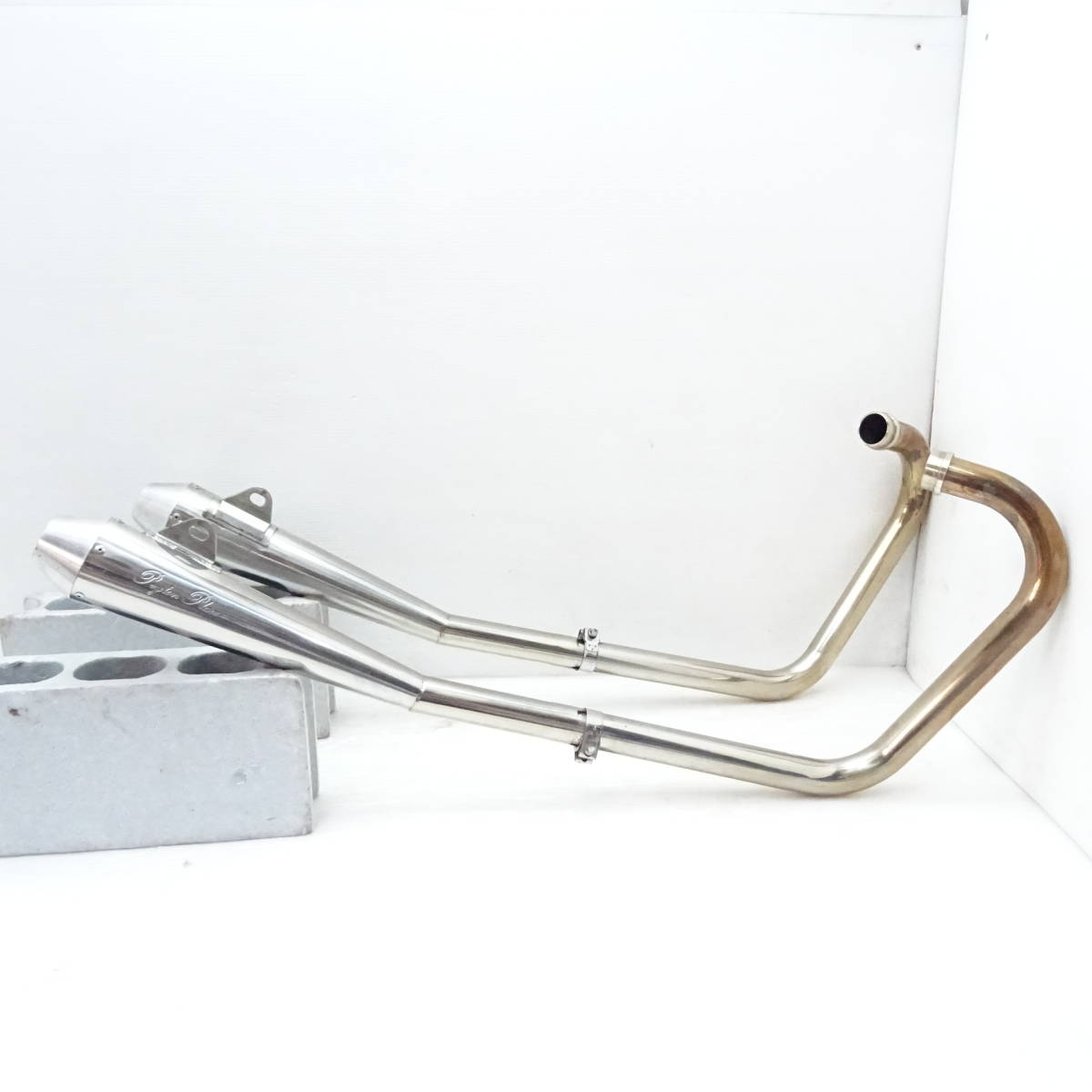 W650 W400 ペイトンプレイス ステン フルエキ マフラー ノートンタイプ