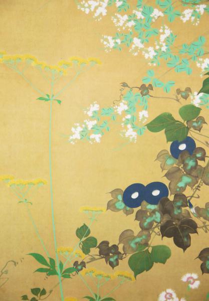 酒井抱一「七草図」複製工芸掛軸 絵画買取・販売の小竹美術 : アートの