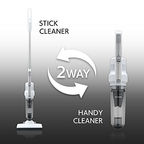  シルバー 24.5×12.5×114cm 掃除機 アイリスオーヤマ 軽量スティッククリーナー 2WAY サイクロン式 すきまノ_2