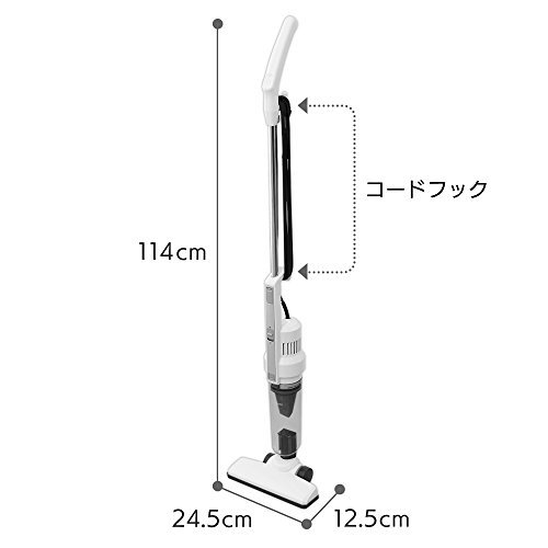  シルバー 24.5×12.5×114cm 掃除機 アイリスオーヤマ 軽量スティッククリーナー 2WAY サイクロン式 すきまノ_9