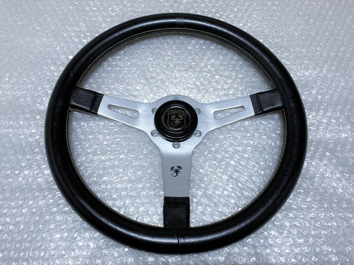 アバルト 35cmパイ ステアリング ハンドル ABARTH アバルト ウッド