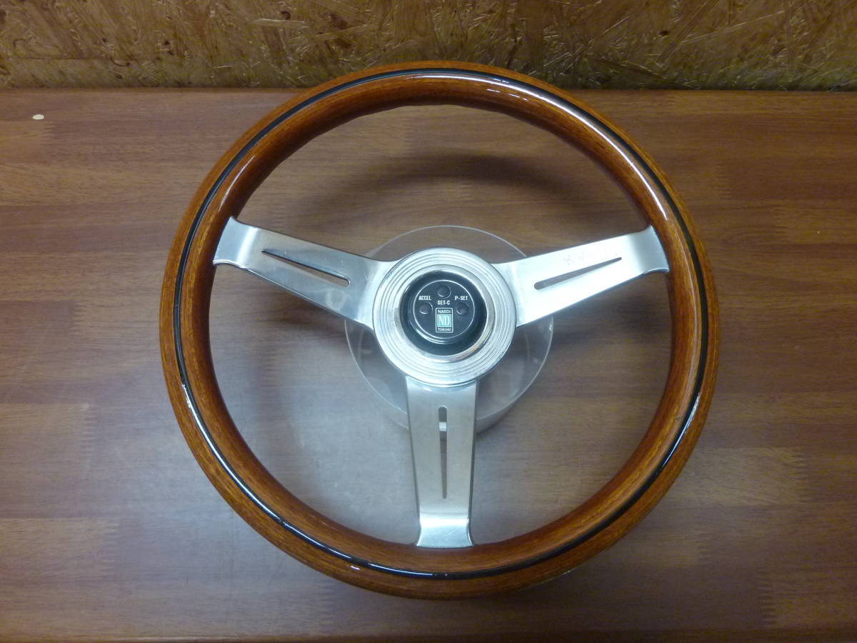 NARDI ウッドステアリング 本体 ホーンボタン付き ナルディ NARDI クラシック ウッド ステアリング 33パイ スイッチ付