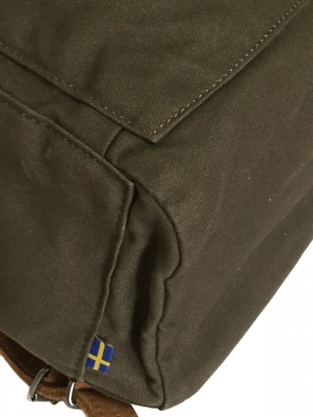 フェールラーベン FJALLRAVEN リュックサック - キャンバス×レザー カーキ×ブラウン バッグ