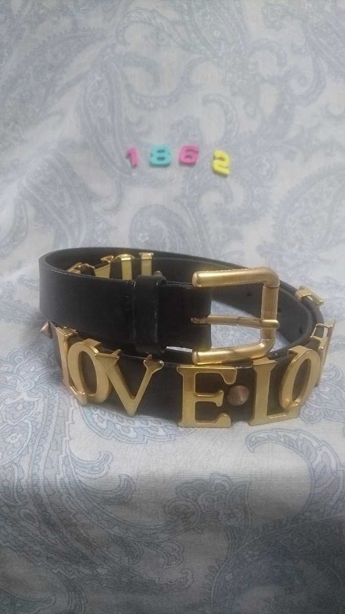 安い，低価 1862ドルチェ&ガッバーナのロゴつき金色スクエアバックルのLOVE金具装飾付き黒レザーベルト イタリア ミラノ ジャパン(ベルト)｜売買されたオークション情報、yahooの商品情報をアーカイ 服飾小物