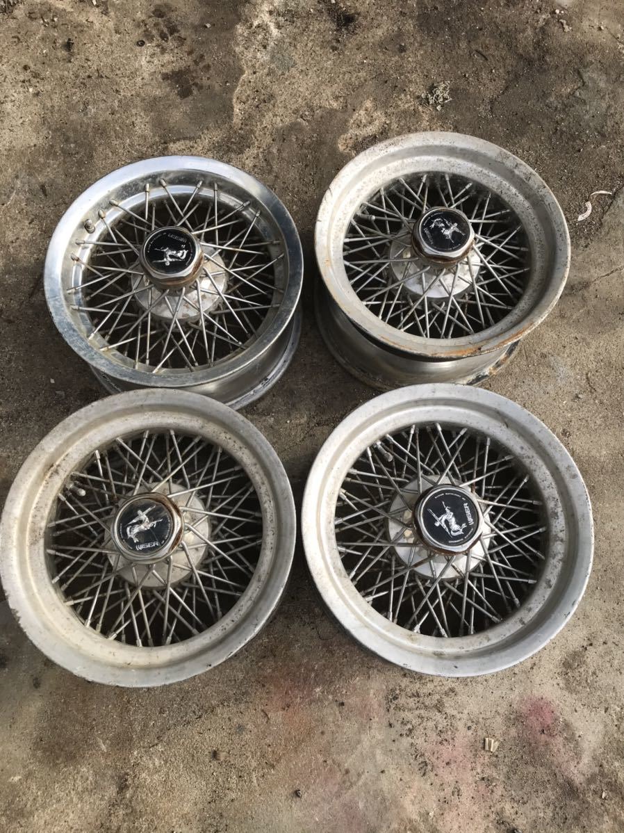 WISER ワイザー　ワイヤー　ホイール　15インチ　旧車　街道レーサー　当時物 旧車 ワイザー WISER 4本セット 15インチ 当時物 ワイザー ワイヤー